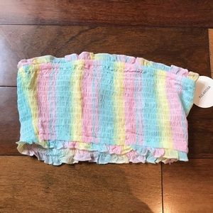 Revolve pastel crop top bandeau small tularosa NEW